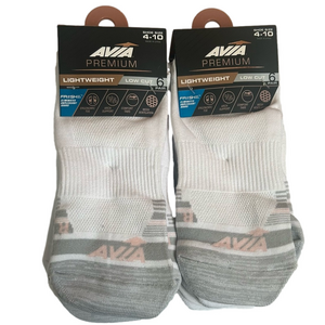 Avia Ladies Low Cut Socks - 12 Pairs White Size 4 - 10 NWT